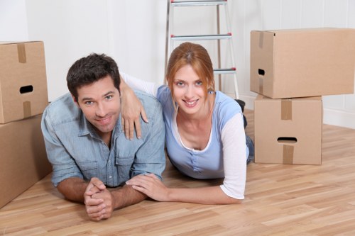 Team preparing a quote for a busy-area moving job