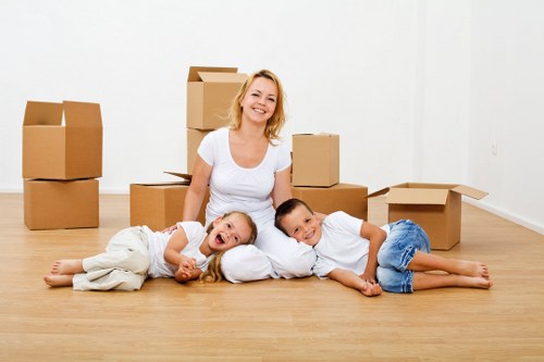 Packed student items ready for local removals in Ruislip