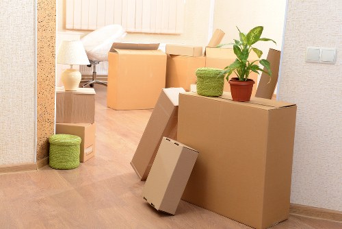 Checklist and packing materials for a planned move